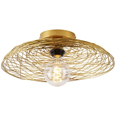 Afbeelding van QAZQA Oosterse plafondlamp goud 40 cm Glan