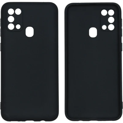 Afbeelding van iMoshion hoesje Geschikt voor Samsung Galaxy M31 Siliconen Design Zwart / Meerkleurig Goud Black Graphic