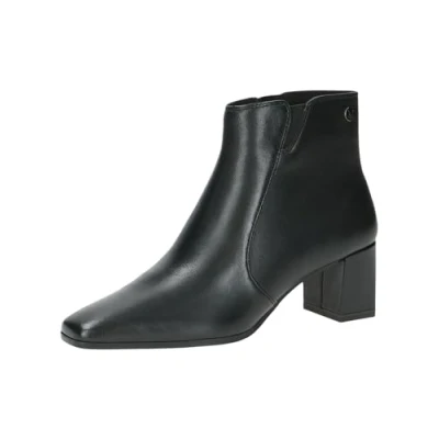 Afbeelding van Caprice Dameslaarzen met hak 9 25312 43 Enkellaarzen voor dames, Nappa zwart