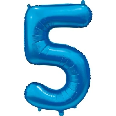 Image de Feuille de ballon 5 Satin bleu 86cm