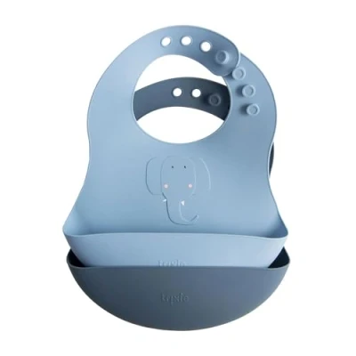 Afbeelding van Trixie siliconen slabbetjes mrs. elephant 2st