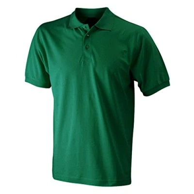 Afbeelding van James &amp; Nicholson Poloshirt met mouwen, Iers groen, L, Groen
