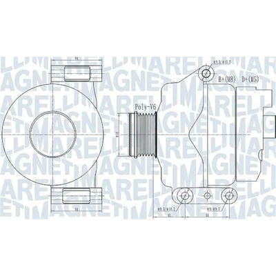 Afbeelding van Magneti Marelli Alternator/Dynamo 063732132010