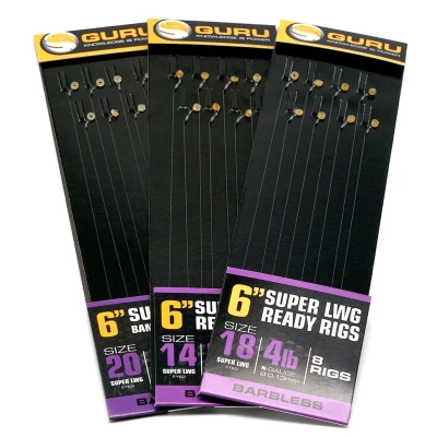 Afbeelding van Guru 6&quot; Super LWG Bait Band Ready Rigs Onderlijnen Haak 16 0.13mm