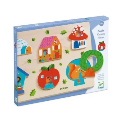 Afbeelding van Djeco reliëfpuzzel coucou house 6st
