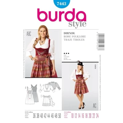 Afbeelding van Burda Naaipatroon 7443 Folklore jurk