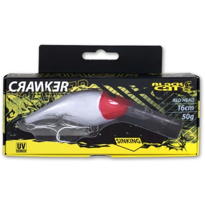 Afbeelding van Black Cat UV Active Cranker Sinking 16cm 50g Kleur : Red Glow