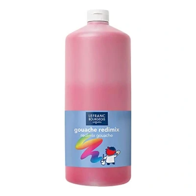 Afbeelding van Lefranc Bourgeois Redimix vloeibare gouache voor kinderen fles 2 l primair rood