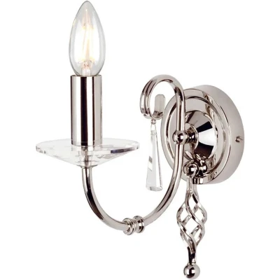 Afbeelding van Elstead Lighting LED Wandlamp Aegean 1X E14 Max 60W Polished Nickel