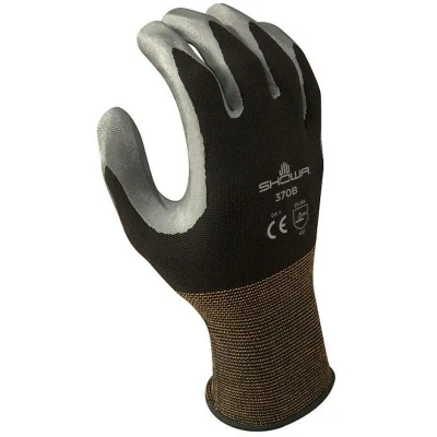 Afbeelding van SHOWA 370 handschoenen zwart, grijs 7/M BLACK