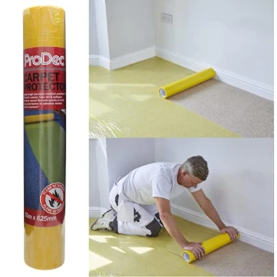 Afbeelding van ProDec 50 m tapijtbeschermrol, tapijtbescherming van kunststof, robuust, volledig waterdicht en voor tapijt, vloerbescherming transparante kunststof