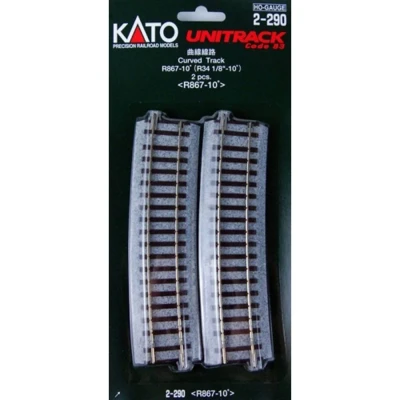 Afbeelding van H0 Kato Unitrack 2 290 Gebogen rails stuk(s)