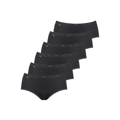Afbeelding van Sloggi 6 PACK Basic + MIDI SLIP Onderbroeken, Dames, Maat: 44, Schwarz