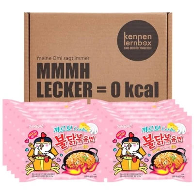Image de Kennenlernbox Samyang Lot de 10 boîtes buldak Combo 2 paquets 5 sachets carbonara
