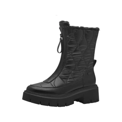 Afbeelding van Marco Tozzi Snowboots, Dames, Maat: 37, Black comb Kunststof/ textiel