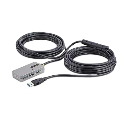 Afbeelding van StarTech.com U01043 USB EXTENDER interface hub 3.2 Gen 1 (3.1 1) Type A 5000 Mbit/s Zwart, Zilver