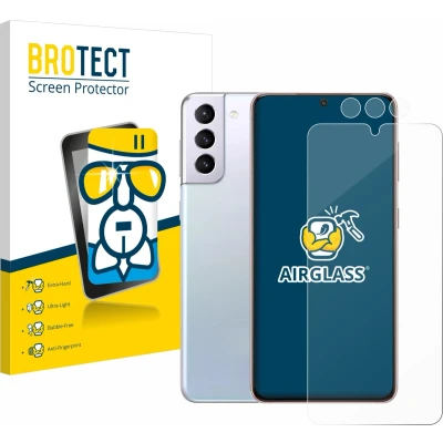 Afbeelding van BROTECT Screenprotector voor Samsung Galaxy S21 (Voor+Camera) Folie Beschermfolie Beschermglas transparant