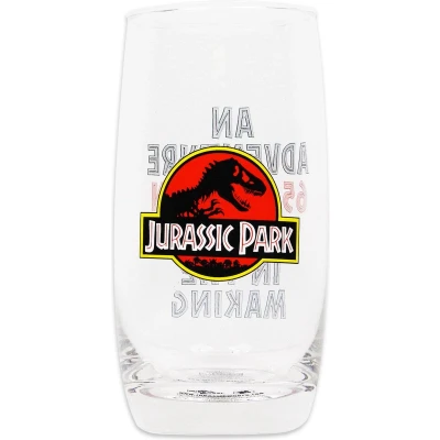 Afbeelding van Jurassic Park Drinkglas Transparant met Opdruk 450ml