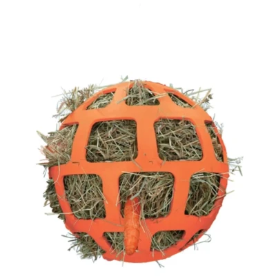 Afbeelding van Holland Animal Care Hay Slowfeeder Fun And Flex 22 cm Paardenspeelgoed Oranje
