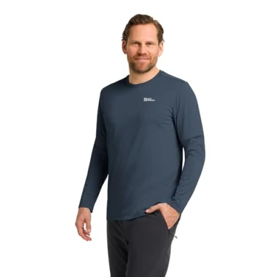 Afbeelding van Jack Wolfskin SKY Thermal Longsleeve Black olive, Heren, Maat: XL, olive