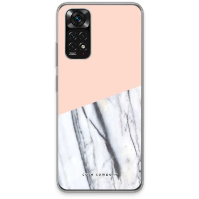 Afbeelding van Case Company® hoesje geschikt voor Xiaomi Redmi Note 11 A touch of peach Soft Cover Telefoonhoesje Bescherming aan alle Kanten en Schermrand