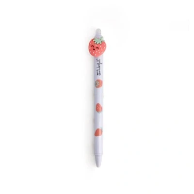 Afbeelding van Mr. Wonderful Mr.Wonderful uitwisbare pen aardbei met een frees aan het einde inktkleur: blauw
