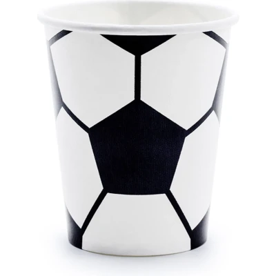 Afbeelding van PartyDeco Bekertjes Voetbal (6 st 260 ml)