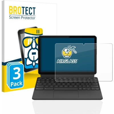 Afbeelding van BROTECT Screenprotector voor Lenovo IdeaPad Duet Chromebook 10.1&quot; (Landschapsmodus) Folie Beschermfolie Beschermglas transparant (3 Stuks)