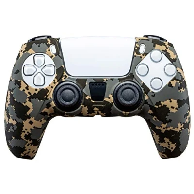 Afbeelding van Qubick 2043315, PlayStation 5, Opbergdoos voor spelbesturingsapparaten, Camouflage, Silicone, Sony, 1 stuk(s)