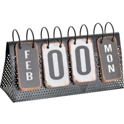 Afbeelding van Tafelkalender DKD Home Decor Metaal (27 x 9 15 cm)