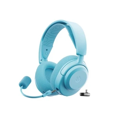 Image de Micro casque gaming sans fil SteelSeries Arctis Nova 3PW Bluetooth Bleu cyan