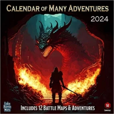 Afbeelding van Loke BattleMats Calendar of Many Adventures 2024