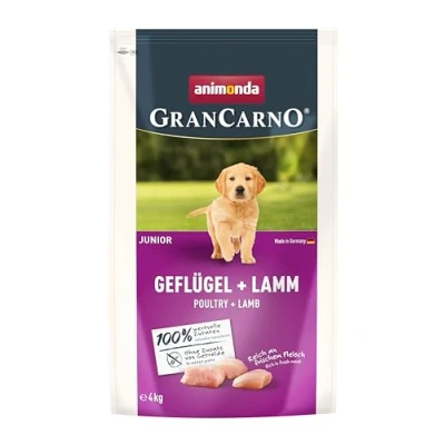 Afbeelding van Voordeelpakket: 2x4kg animonda GranCarno Junior gevogelte + lam droogvoer voor honden