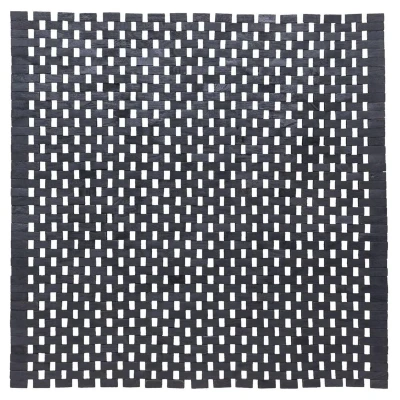 Afbeelding van Sealskin Woodblock Badmat 60x60 cm Teak Zwart