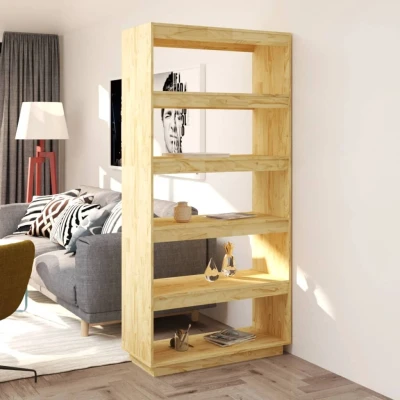 Afbeelding van Boekenkast/kamerscherm 80x35x167 cm massief grenenhout