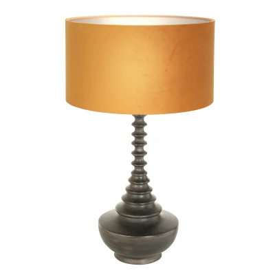 Afbeelding van Steinhauer tafellamp Bois zwart metaal 40 cm E27 fitting 3759ZW