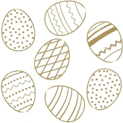 Afbeelding van Duni servetten Golden Eggs 3 laags 33x33