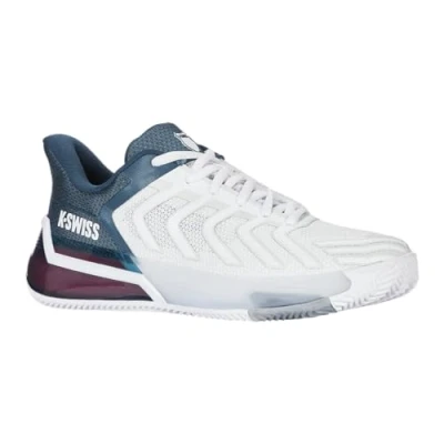 Afbeelding van K SWISS Ultrashot 4 CLAY Tennisschoenen voor kleibanen, Heren, Maat: 45, White/stargazer/neon blaze Textiel