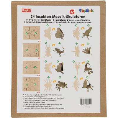 Afbeelding van PlayMais Mosaic 3D Insecten Versieren, 24st.