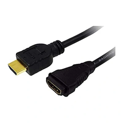 Afbeelding van LogiLink CH0056 HDMI kabel Verlengkabel A stekker, bus 2.00 m Zwart 4K UHD