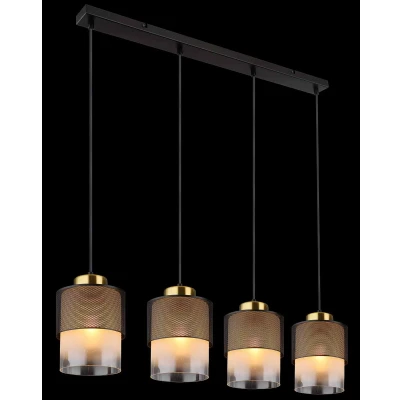 Afbeelding van Globo hanglamp Olga zwart metaal 15709 4H