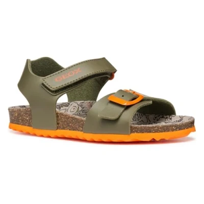 Afbeelding van Geox Ghita BOY Sandalen voor kinderen, Maat: 36, Military/orange Hoogwaardig imitatieleer