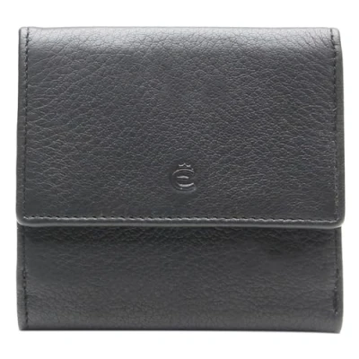 Afbeelding van Esquire Leren Weense doos Deer Wiener Wallet Black Zwart