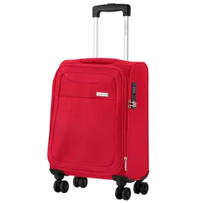Afbeelding van CarryOn Air Handbagage Reiskoffer 55 x 35 20 cm Zachte Trolley Koffer 41 Liter Lichtgewicht Expander TSA slot Rood
