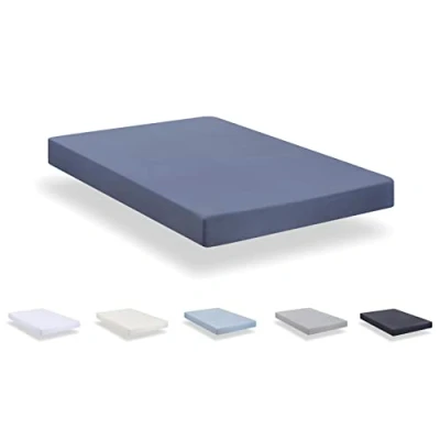 Image de Todocama Drap Housse réglable en Microfibre brossé Extra Doux. Lit 200 x 190/200 cm, Bleu Gris
