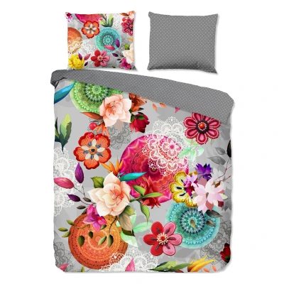 Afbeelding van HIP Dekbedovertrek &quot;Mandals en bloemen&quot; Multi (200x200/220 cm) Katoen Flanel