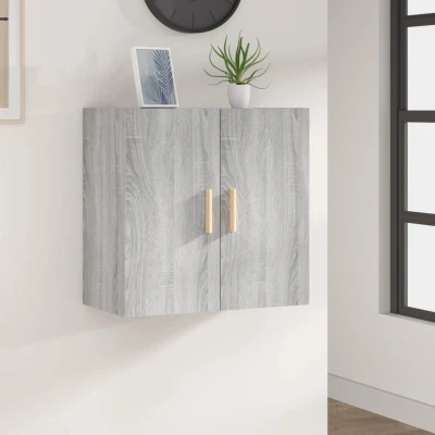 Afbeelding van Wandkast 60x30x60 cm bewerkt hout grijs sonoma eikenkleurig