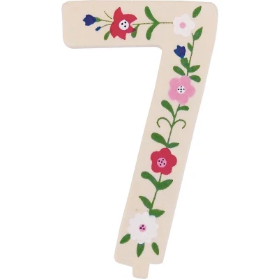 Afbeelding van Tib Feestdecoratie &quot;7&quot; Hout 10 Cm Bruin
