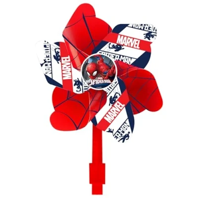 Afbeelding van MARVEL Spider Man Rode windmolen voor fietssturen, steps, kinderen