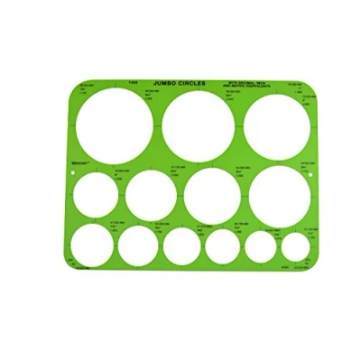 Afbeelding van Westcott Geometrische sjabloon, jumbocirkels, 21,5 x 29,5 cm